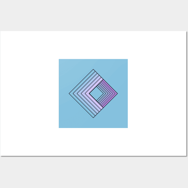 Blue square gradient Wall Art by oscargml